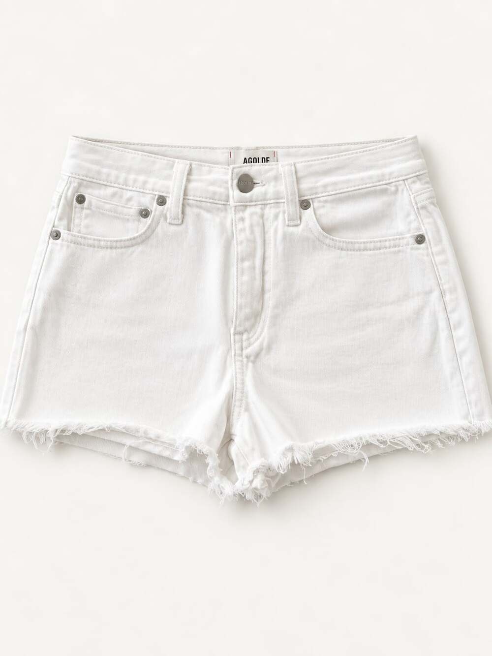 Pink Victoria's Secret White Denim Cutoff Shorts Size 2 (L)